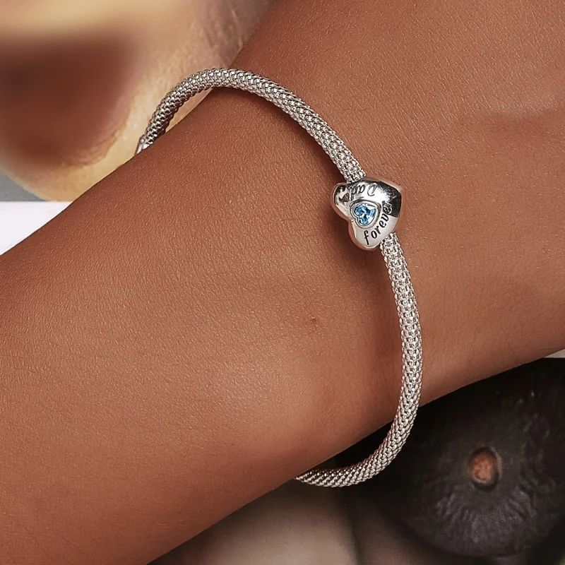 (image for) Pandora Style Charm In Memory of Dad - BSC562-BU - View 6