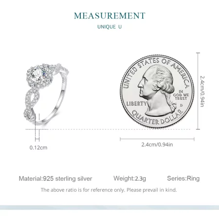 Pandora Style Classic Elegance Ring Clear Cz - BSR352