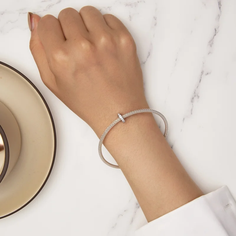 (image for) Pandora Style Clear Sparkle Spacer Charm - BSC886 - View 7