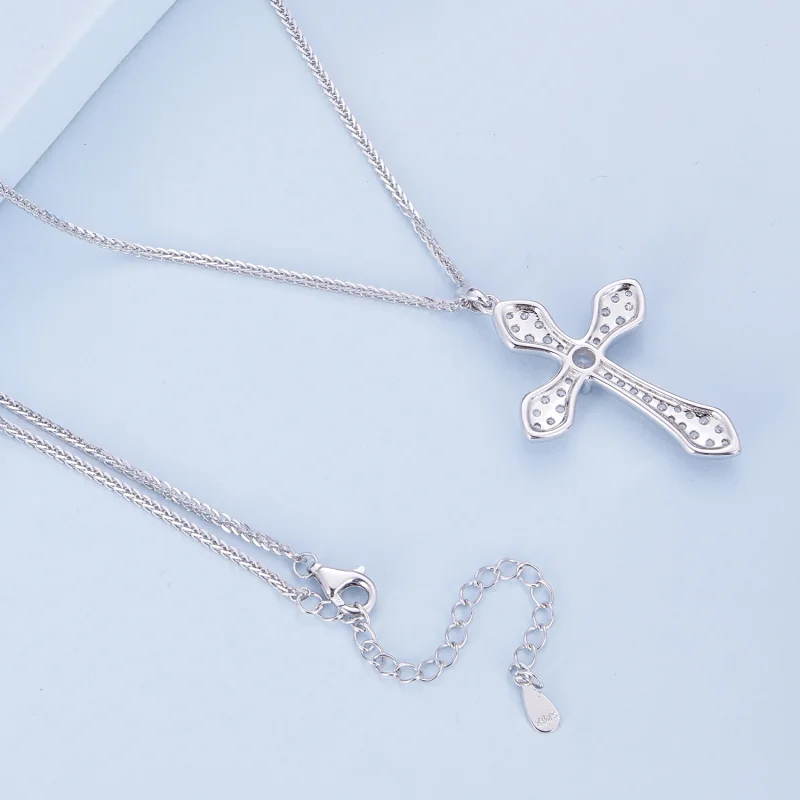 (image for) Pandora Style Cross Necklace - BSN303 - View 4