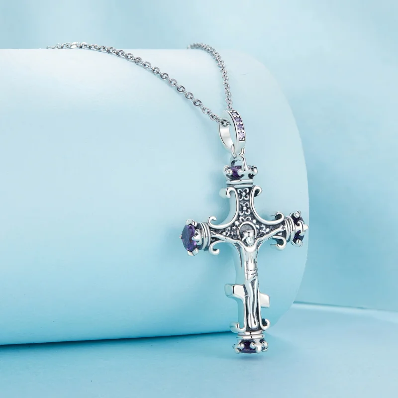 (image for) Pandora Style Cross Pendant - SCP064 - View 3