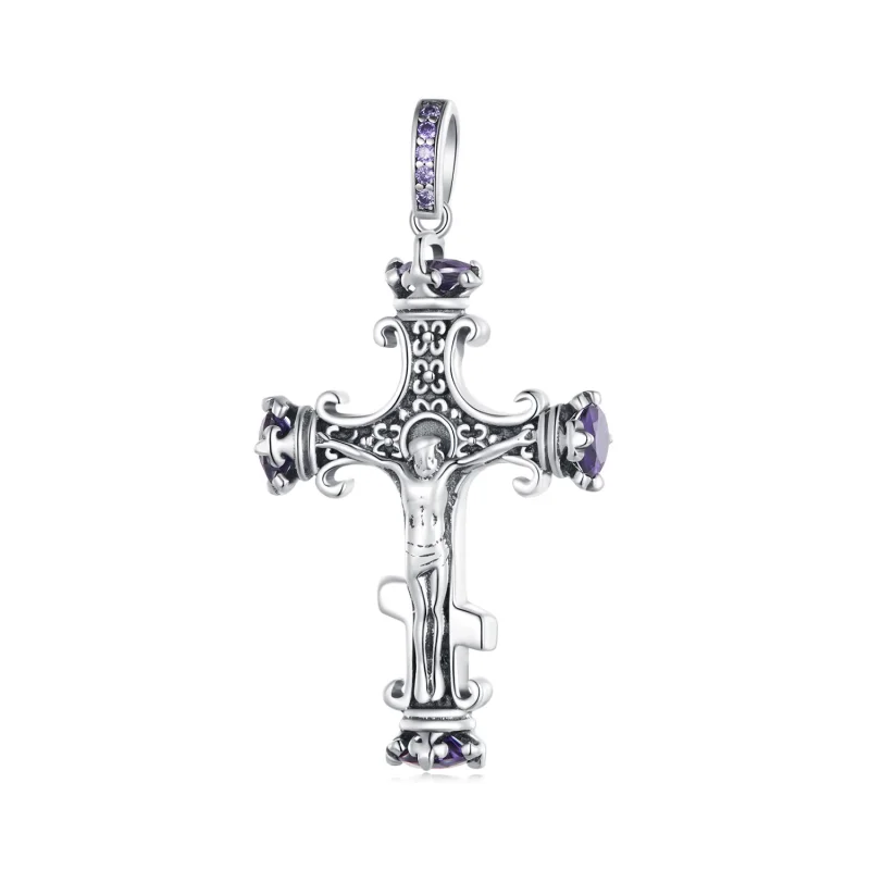(image for) Pandora Style Cross Pendant - SCP064 - View 4