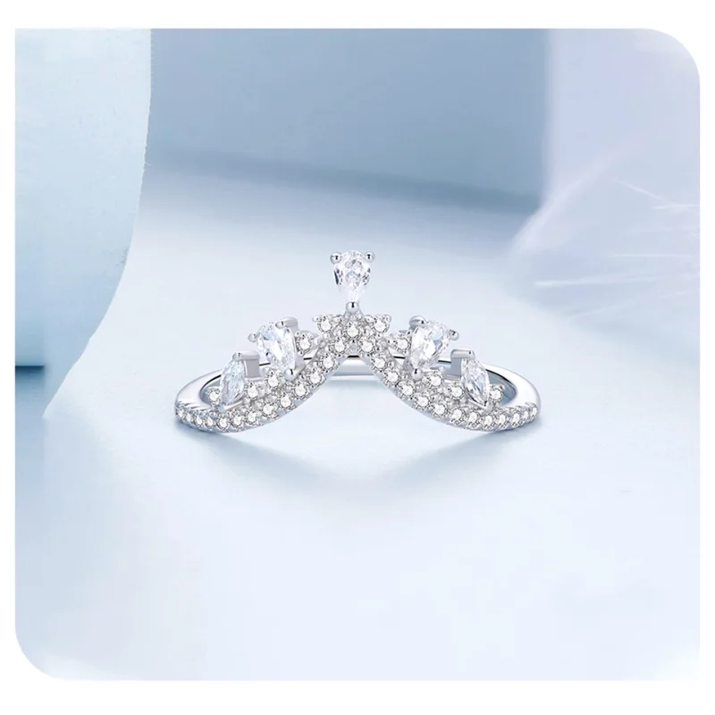 (image for) Pandora Style Crown Ring - BSR296 - View 5