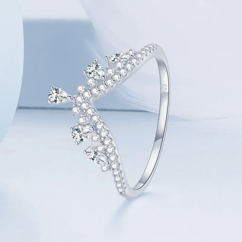 (image for) Pandora Style Crown Ring - BSR296 - View 2