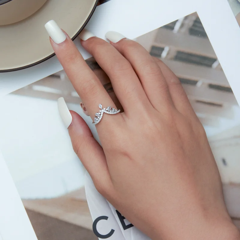 (image for) Pandora Style Crown Ring - BSR296 - View 9