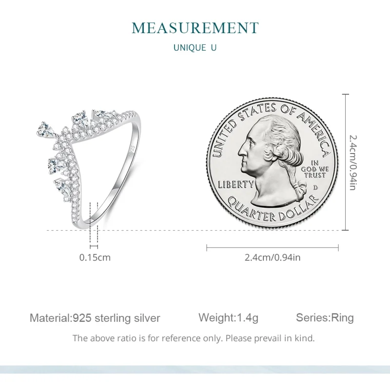 (image for) Pandora Style Crown Ring - BSR296 - View 11