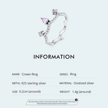 Pandora Style Crown Ring Silver - SCR888