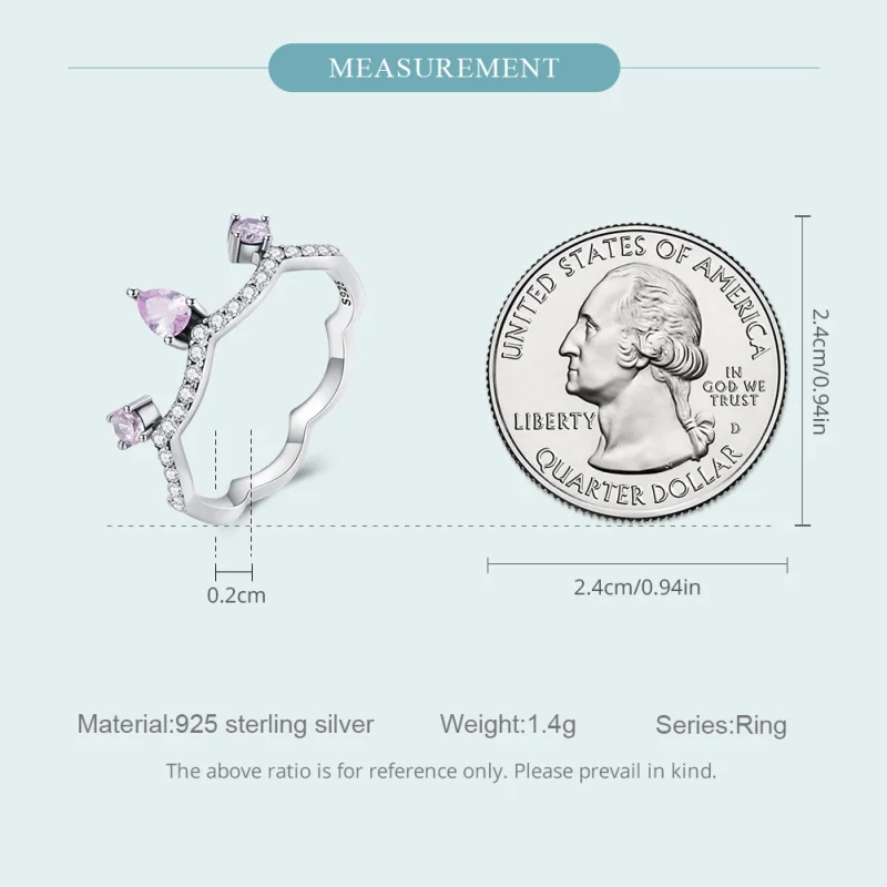 (image for) Pandora Style Crown Ring Silver - SCR888 - View 5