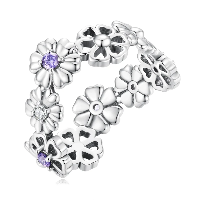 (image for) Pandora Style Daisy Chain Ring - SCR873 - Product Image