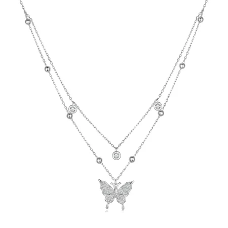 Pandora Style Double Chain Necklace - BSN308