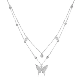 Pandora Style Double Chain Necklace - BSN308