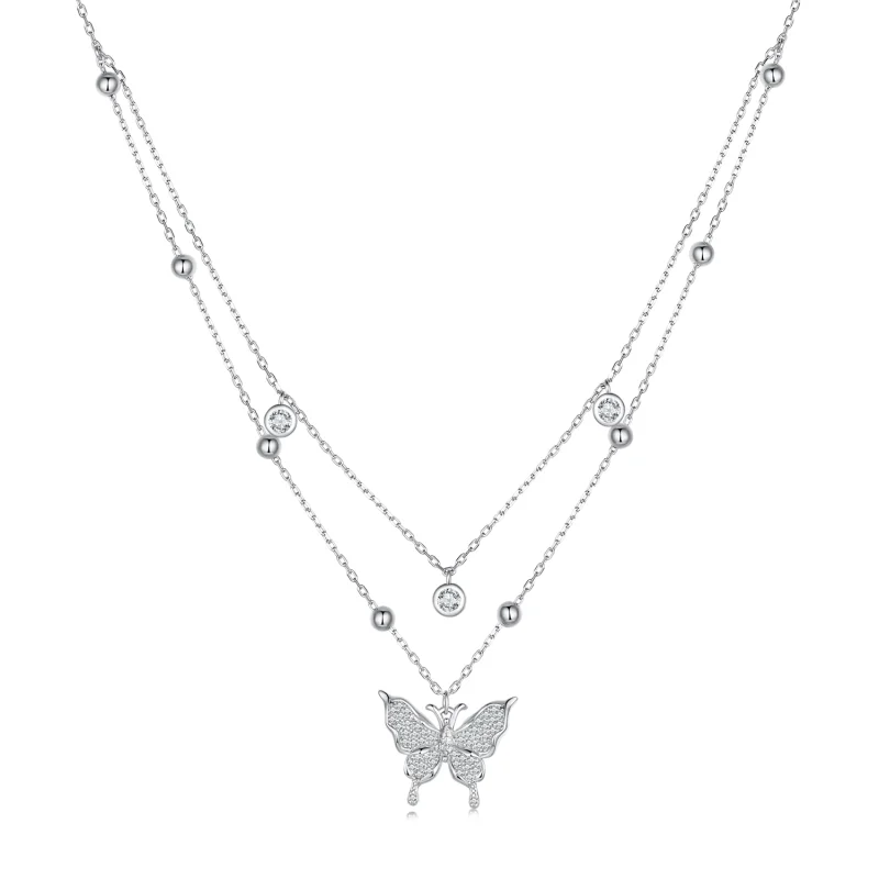 (image for) Pandora Style Double Chain Necklace - BSN308 - Product Image