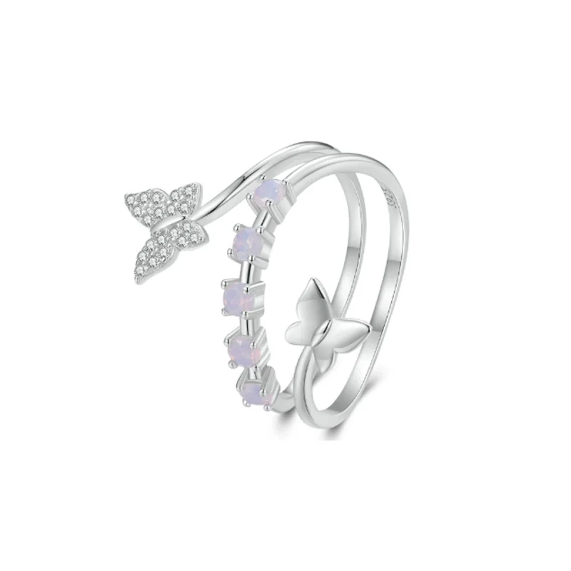 (image for) Pandora Style Double Ring - BSR467-E - Product Image