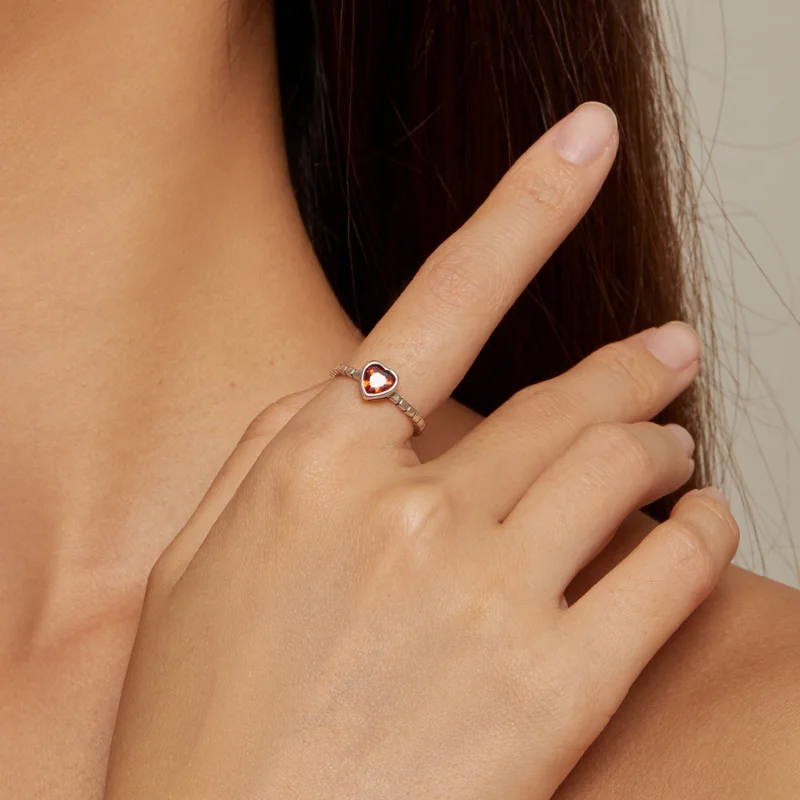 (image for) Pandora Style Elevated Heart Ring - SCR950 - View 5