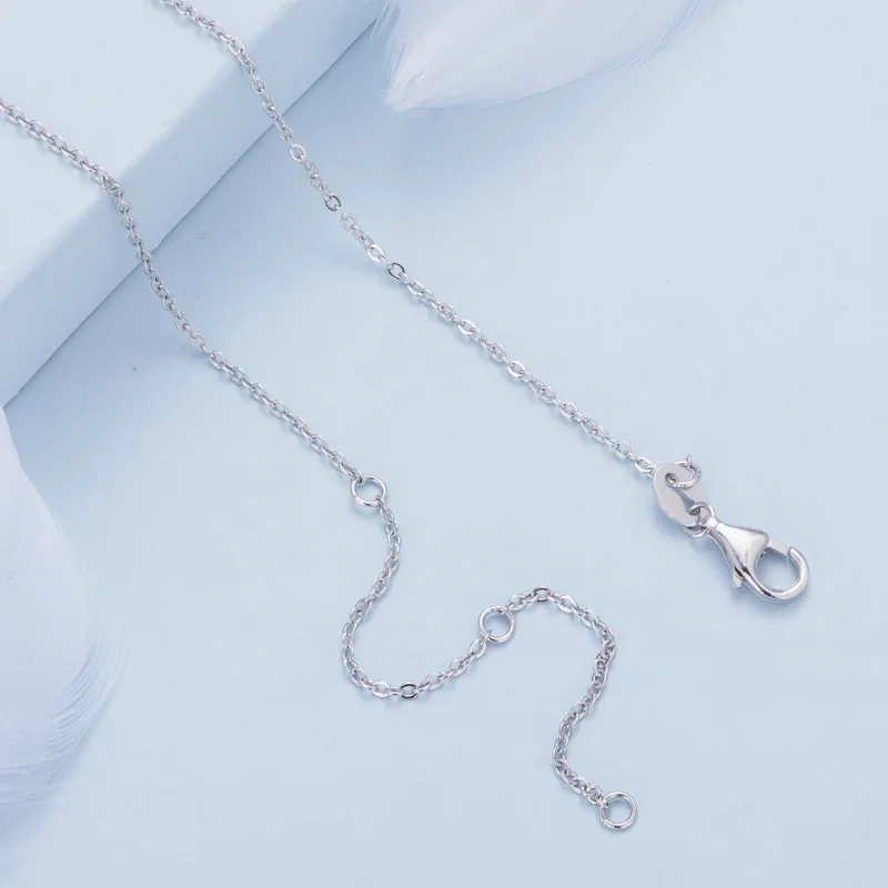 (image for) Pandora Style Engraved Heart Charm Necklace - BSN312 - View 5