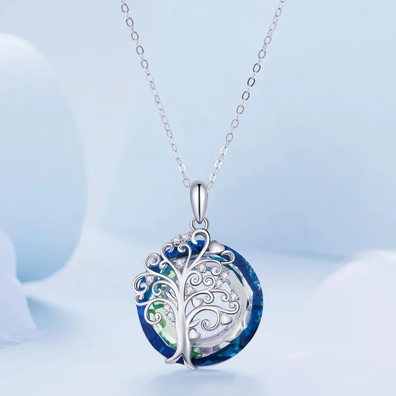 (image for) Pandora Style Family Circle Necklace - BSN315 - View 3