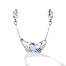 Pandora Style Family Heart Safety Chain - BSC597 Pandora Style Family Heart Safety Chain - BSC597