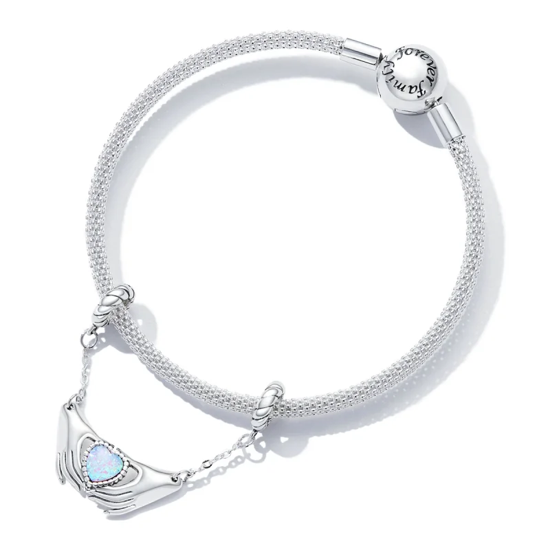 (image for) Pandora Style Family Heart Safety Chain - BSC597 - View 5