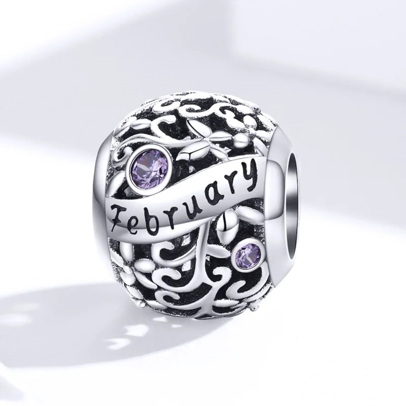 (image for) Pandora Style February Birthstone Charm - SCC1385-2 - View 4