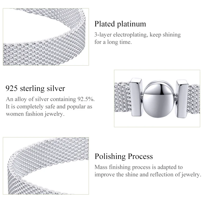 (image for) Pandora Style Flat Bracelet - SCX110 - View 4