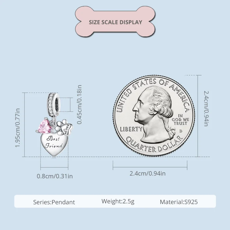 (image for) Pandora Style Forever Friends Dangle - SCC2436 - View 6