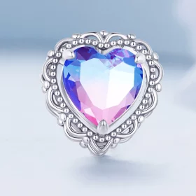 Pandora Style Forever my love Gradient Color Heart Charm - BSC830 Pandora Style Forever my love Gradient Color Heart Charm - BSC830