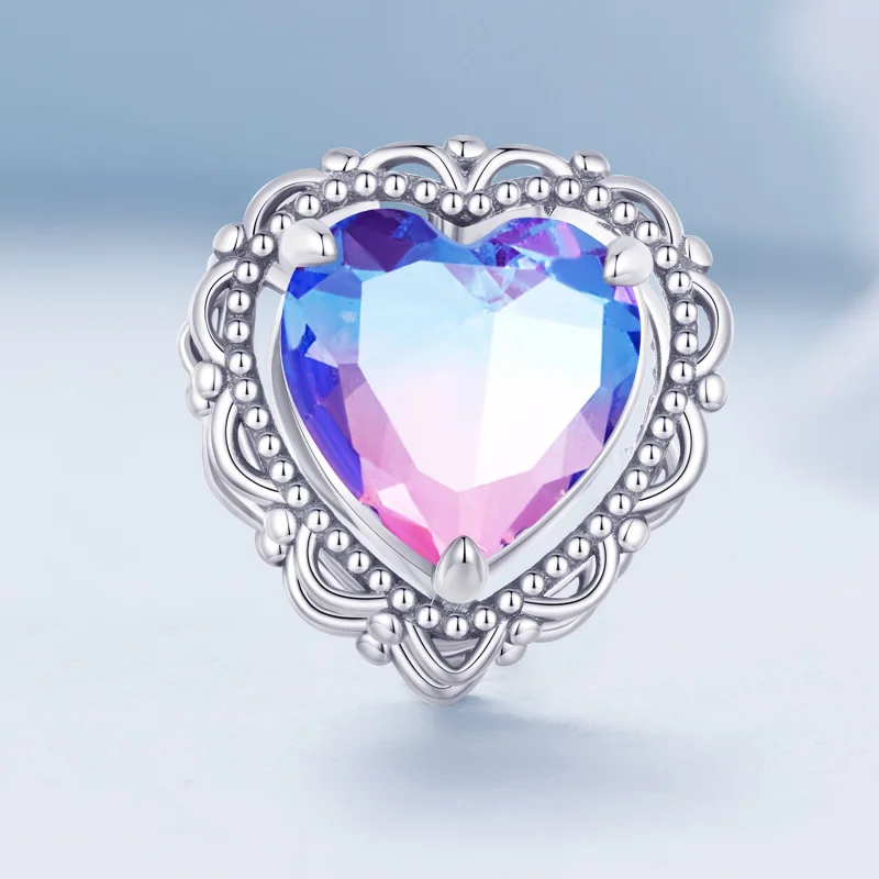 (image for) Pandora Style Forever my love Gradient Color Heart Charm - BSC830 - View 2