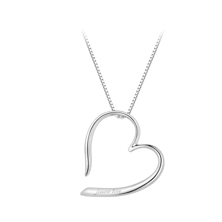 Pandora Style Freehand Heart Necklace - BSN341