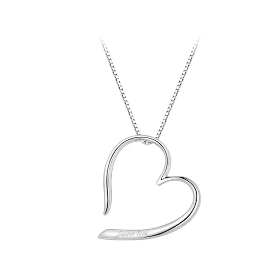 Pandora Style Freehand Heart Necklace - BSN341
