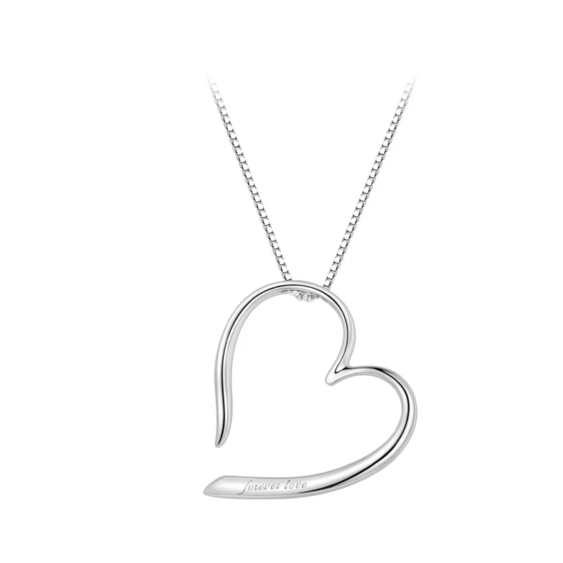 (image for) Pandora Style Freehand Heart Necklace - BSN341 - Product Image