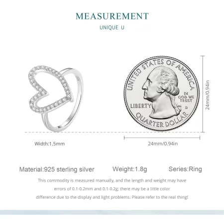 Pandora Style Freehand Heart Ring - BSR401