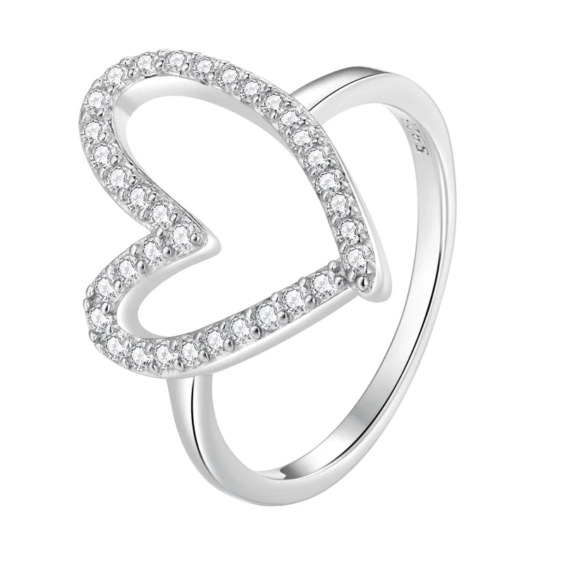 (image for) Pandora Style Freehand Heart Ring - BSR401 - Product Image