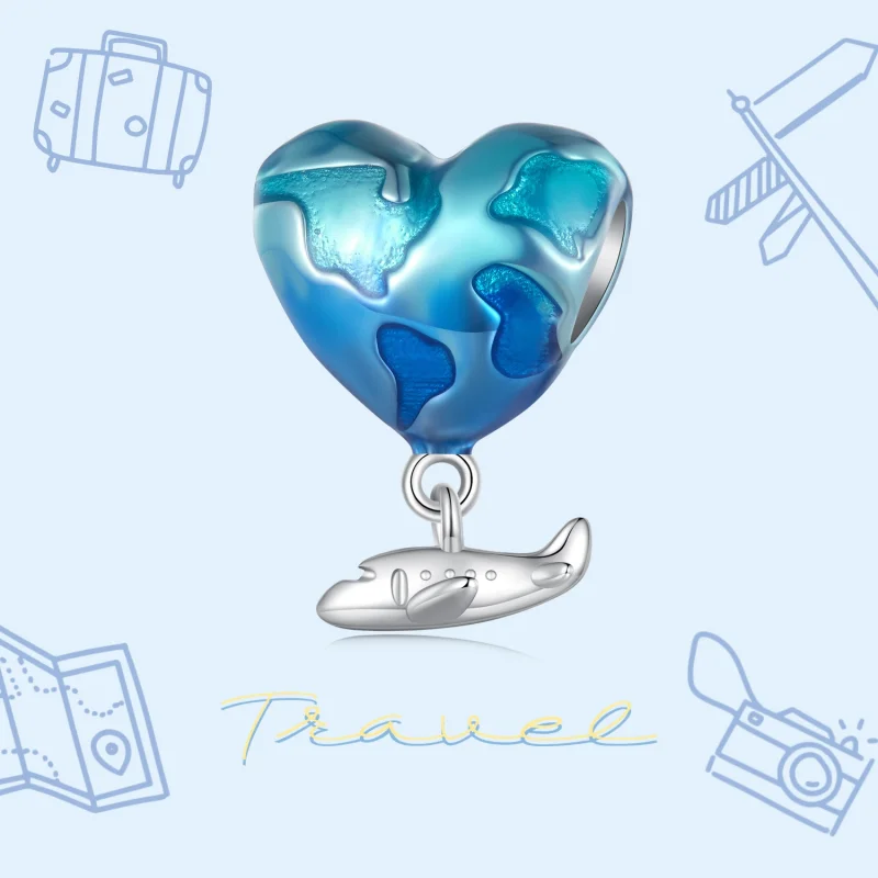 (image for) Pandora Style Globe Charm - SCC2481 - View 3