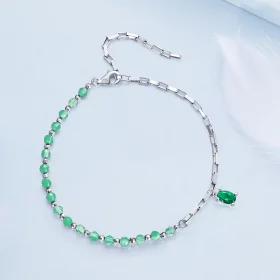 Pandora Style Green Bracelet - BSB128 Pandora Style Green Bracelet - BSB128