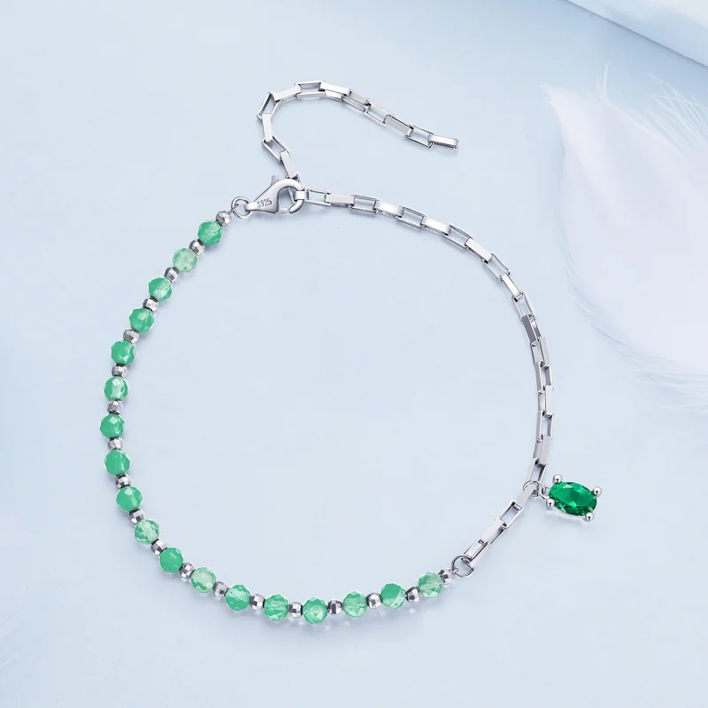 (image for) Pandora Style Green Bracelet - BSB128 - View 2