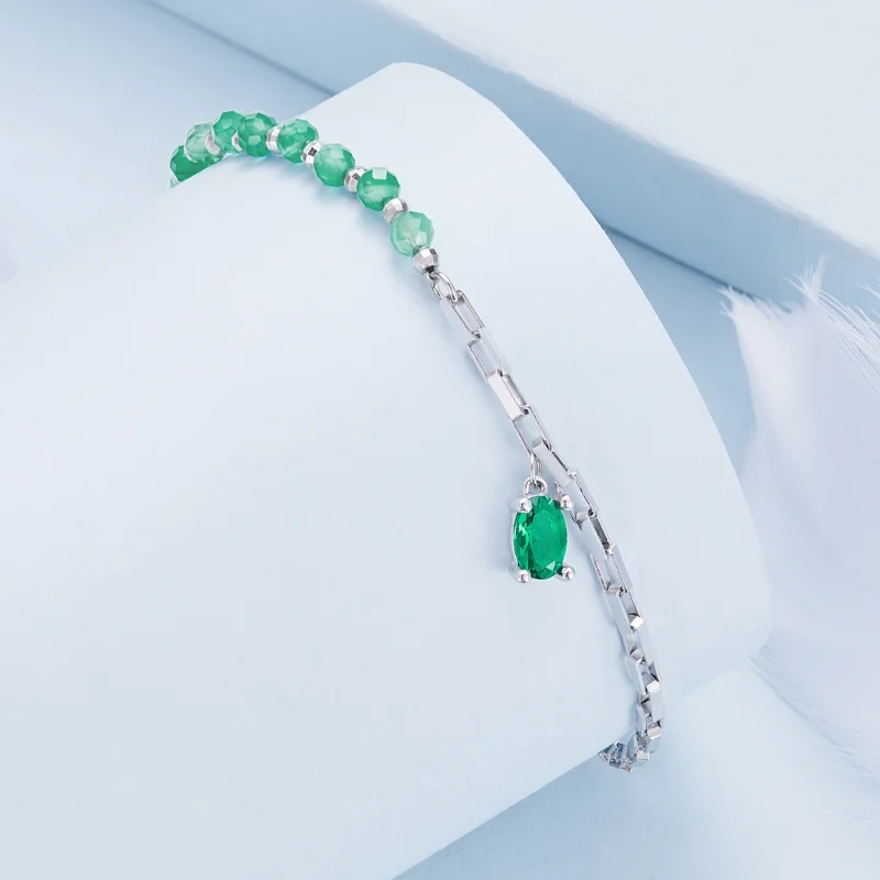 (image for) Pandora Style Green Bracelet - BSB128 - View 3