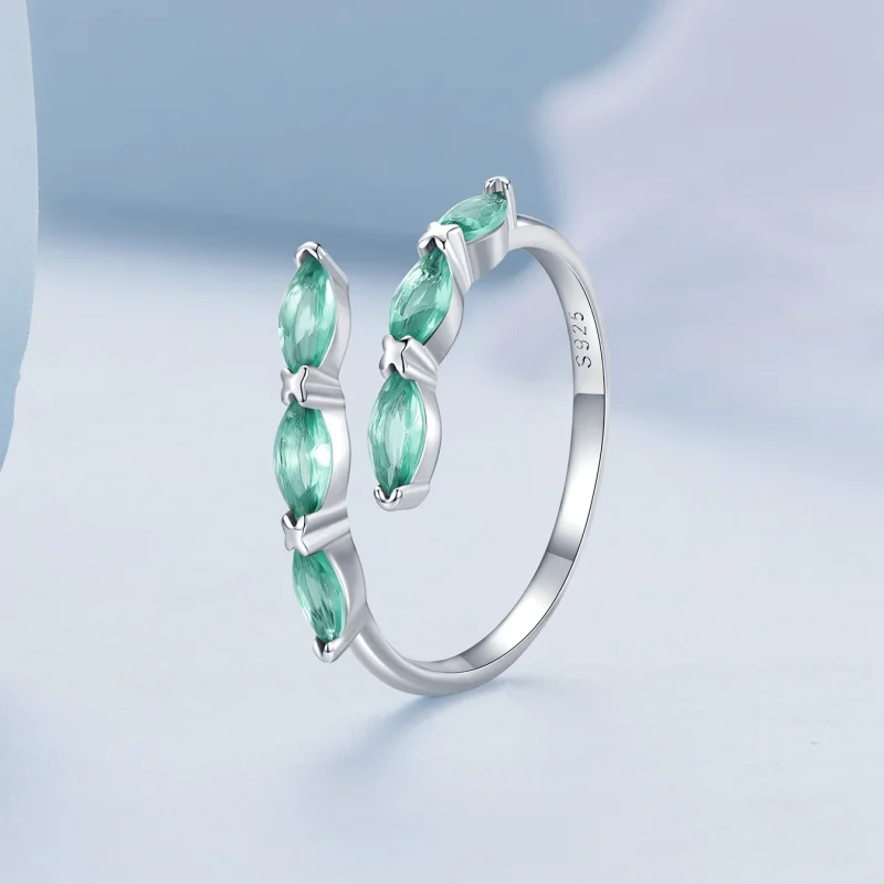 (image for) Pandora Style Green Ring - BSR415 - View 2