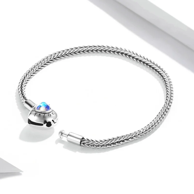 (image for) Pandora Style Heart Clasp Bracelet - SCB223 - View 3