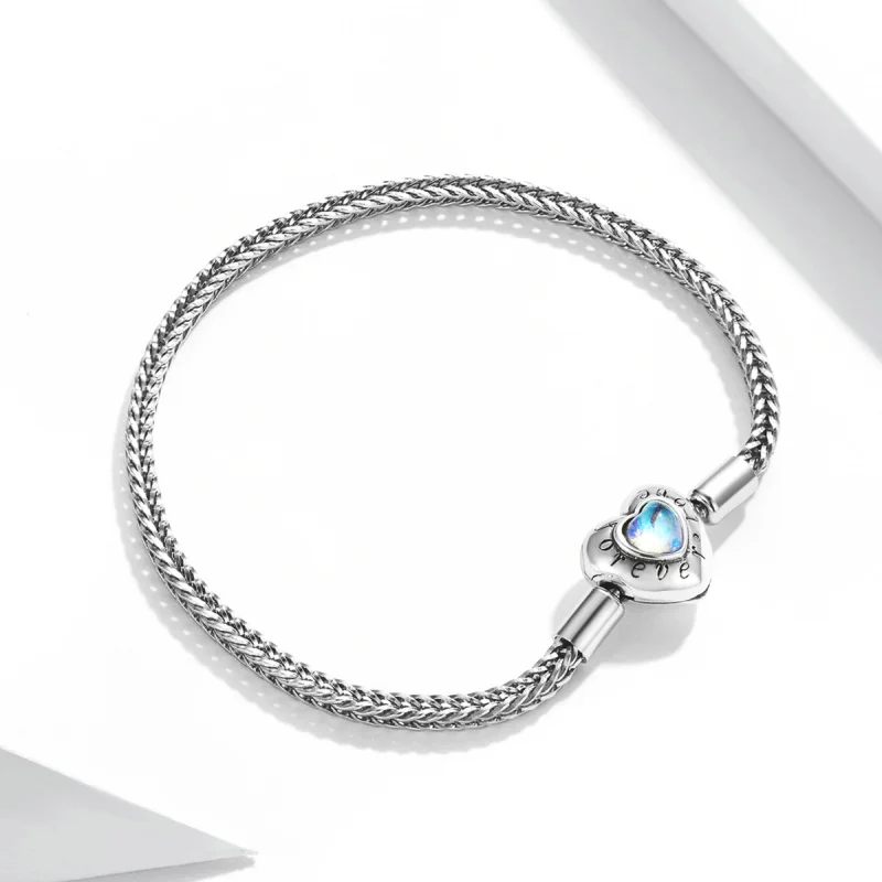(image for) Pandora Style Heart Clasp Bracelet - SCB223 - View 4