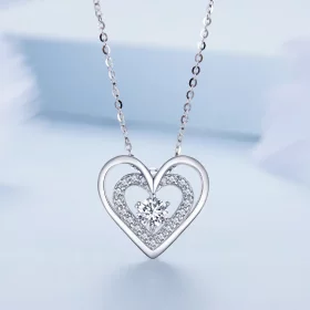Pandora Style Heart Necklace - BSN342 Pandora Style Heart Necklace - BSN342