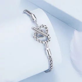 Pandora Style Heart T Bar Bracelet - BSB132 Pandora Style Heart T Bar Bracelet - BSB132