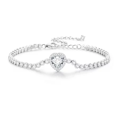 Pandora Style Heart Tennis Bracelet - BSB098