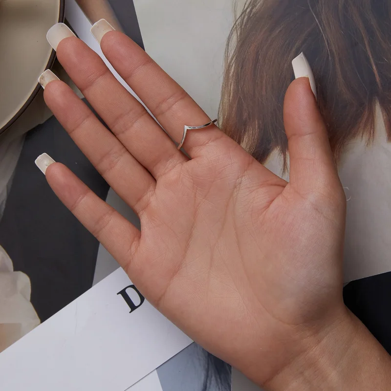 (image for) Pandora Style Heart Wishbone Ring - SCR856 - View 7