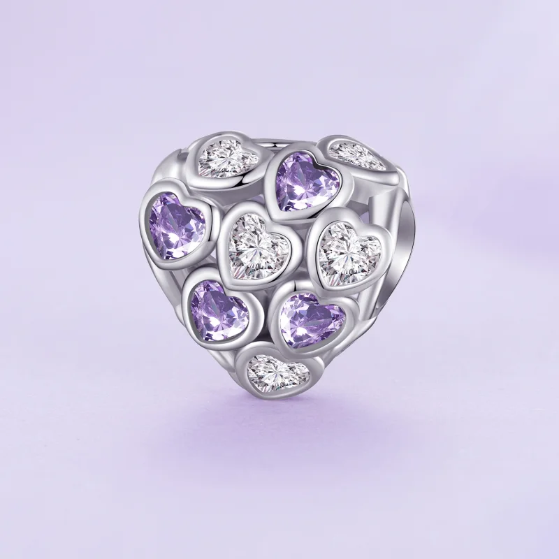 (image for) Pandora Style Hearts All Over Charm - SCC2451 - View 2
