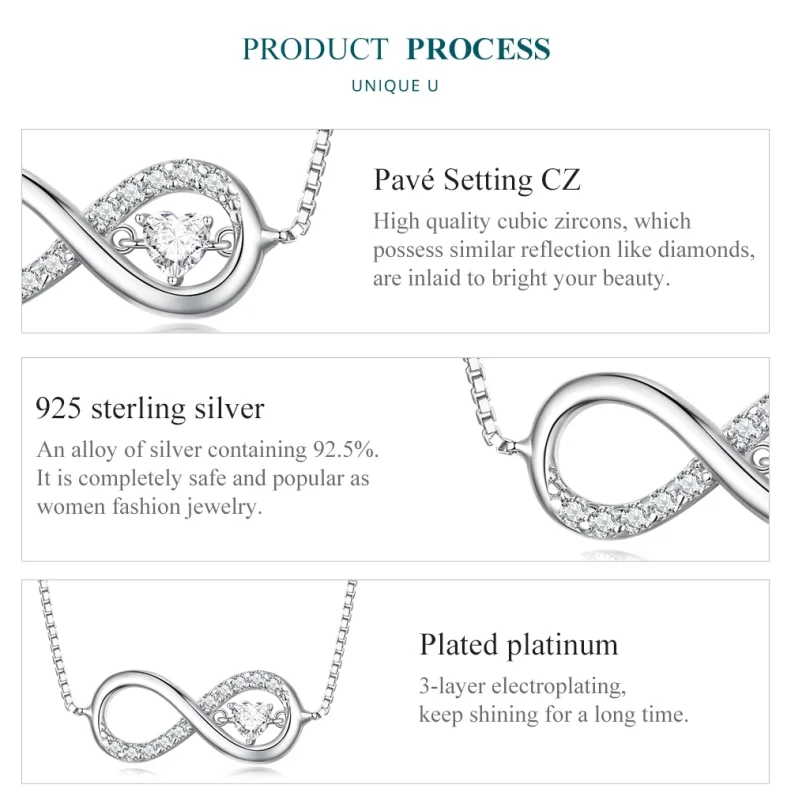 (image for) Pandora Style Infinity Necklace - BSN276 - View 6