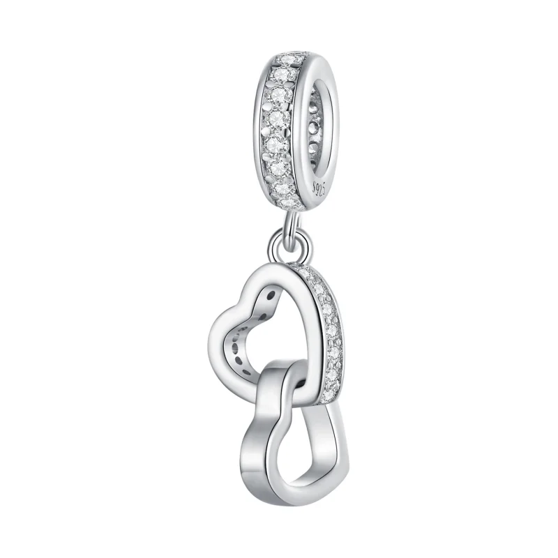 (image for) Pandora Style Interlocked Hearts Dangle - SCC2455 - Product Image