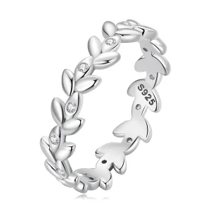 (image for) Pandora Style Leaf Ring - BSR306