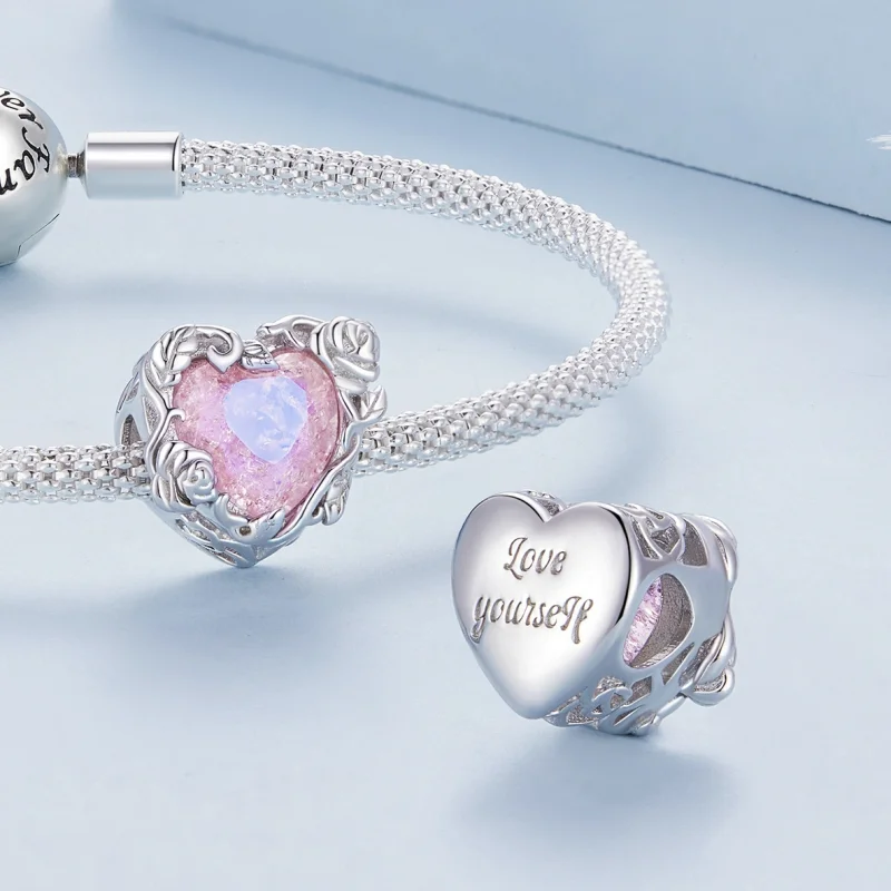 (image for) Pandora Style Love Heart Charm - BSC836 - View 4
