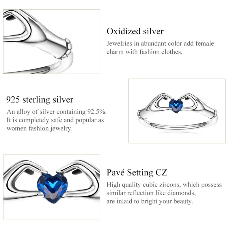 (image for) Pandora Style Love Heart Ring - SCR757 - View 4
