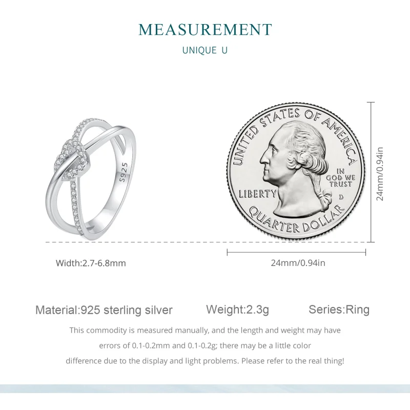 (image for) Pandora Style Love Knot Ring - BSR464 - View 7